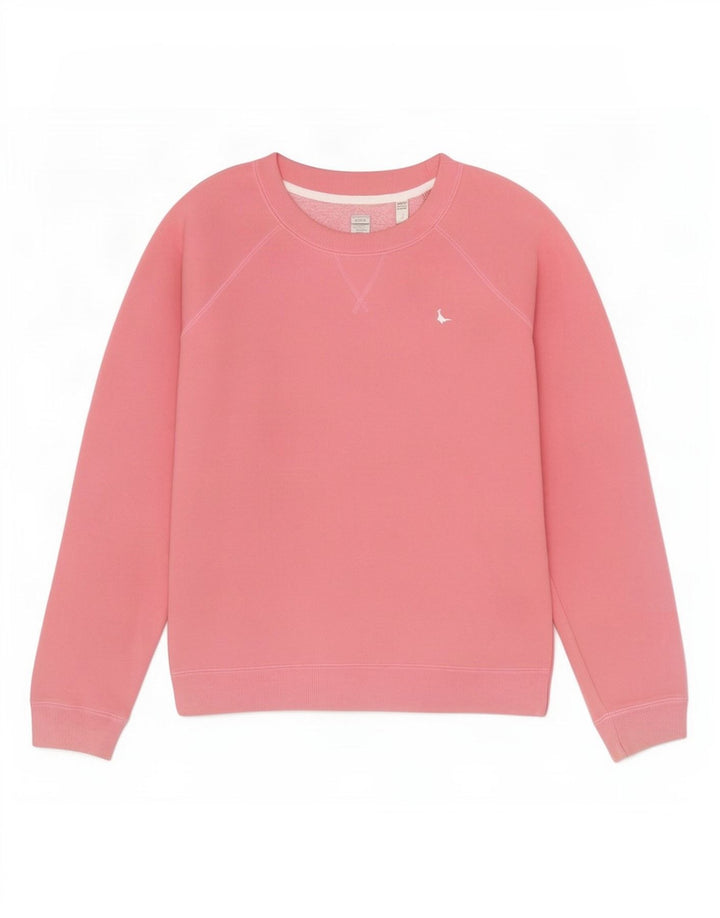 Jack Wills Sudadera extragrande para mujer, talla 8, algodón rosa pequeño