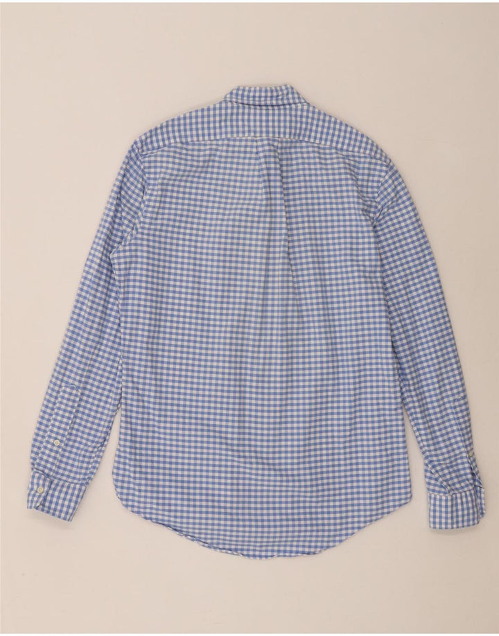 Ralph Lauren - Camisa de ajuste personalizado para hombre, algodón a cuadros, color azul pequeño
