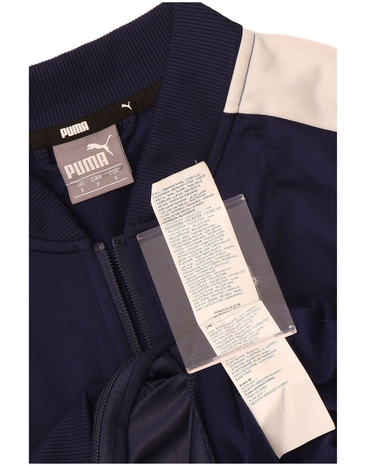 Puma Hombre Chándal Top Chaqueta Pequeña Azul Marino Colorblock Poliéster