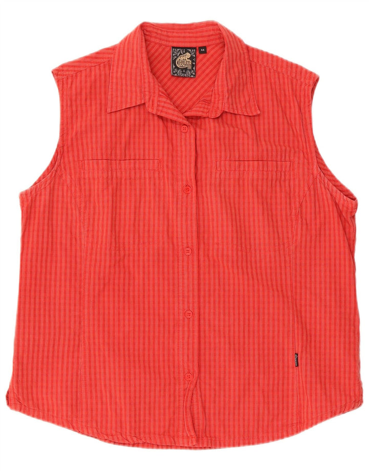 Camisa Sin Mangas Mujer Iguana IT 44 Medium Rojo Cuadros Algodón
