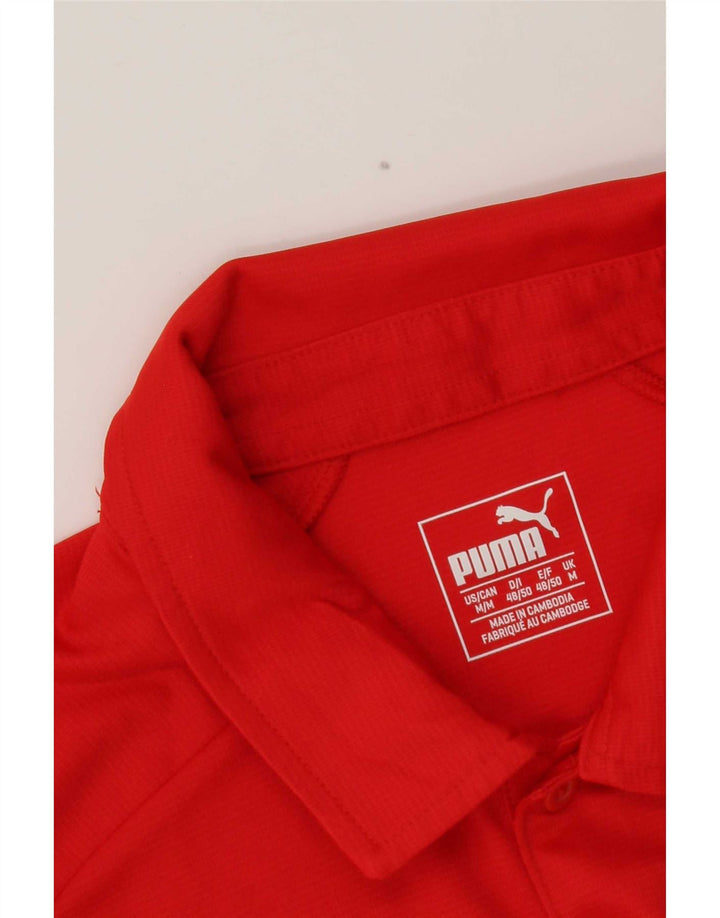 Puma Polo Gráfico Para Hombre Rojo Mediano