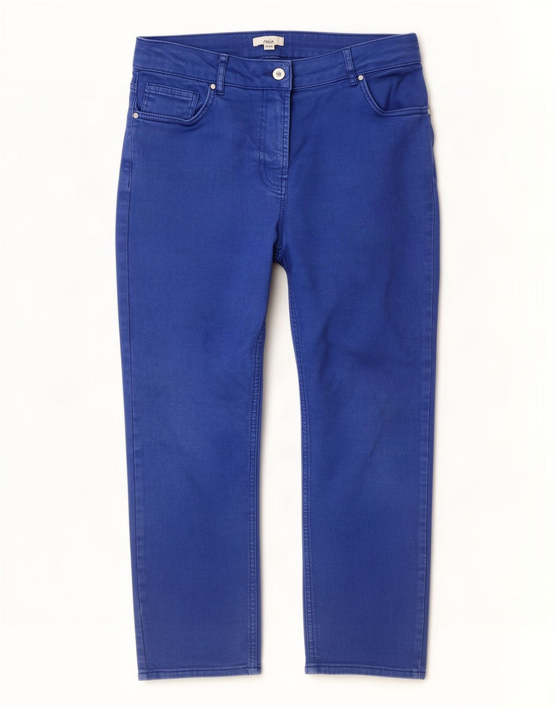 M&Co Vaqueros recortados para mujer UK 14 Large W34 L24 Azul