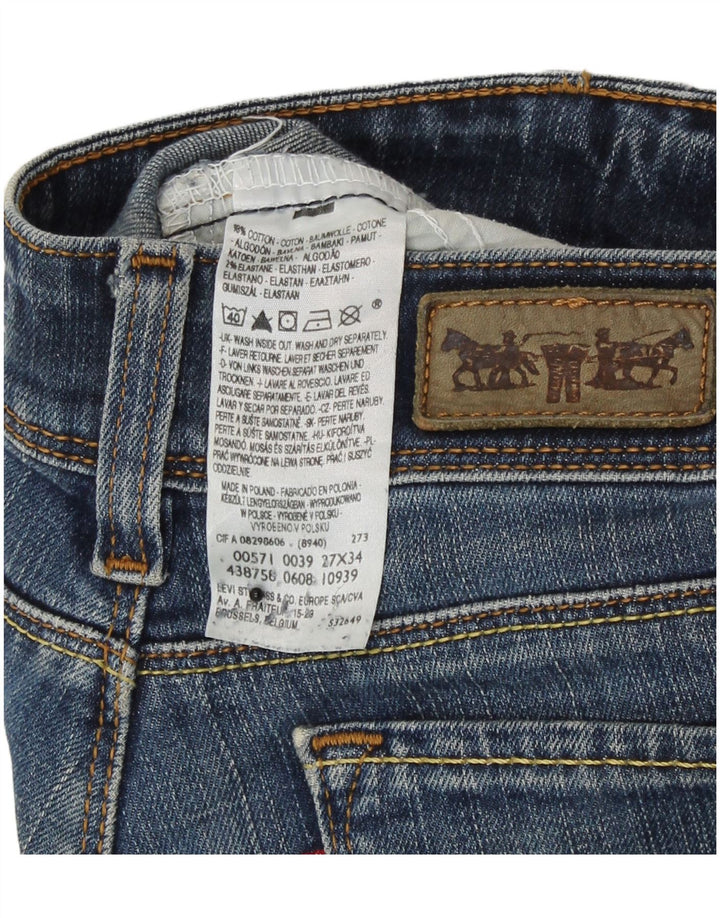 Levi's Mujer 571 Slim Jeans W27 L31 Algodón Azul