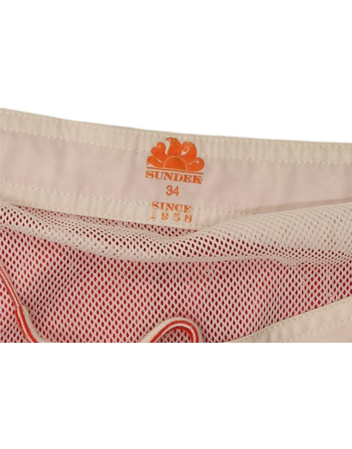 Sundek Bañador con estampado gráfico para hombre, talla grande, color rojo