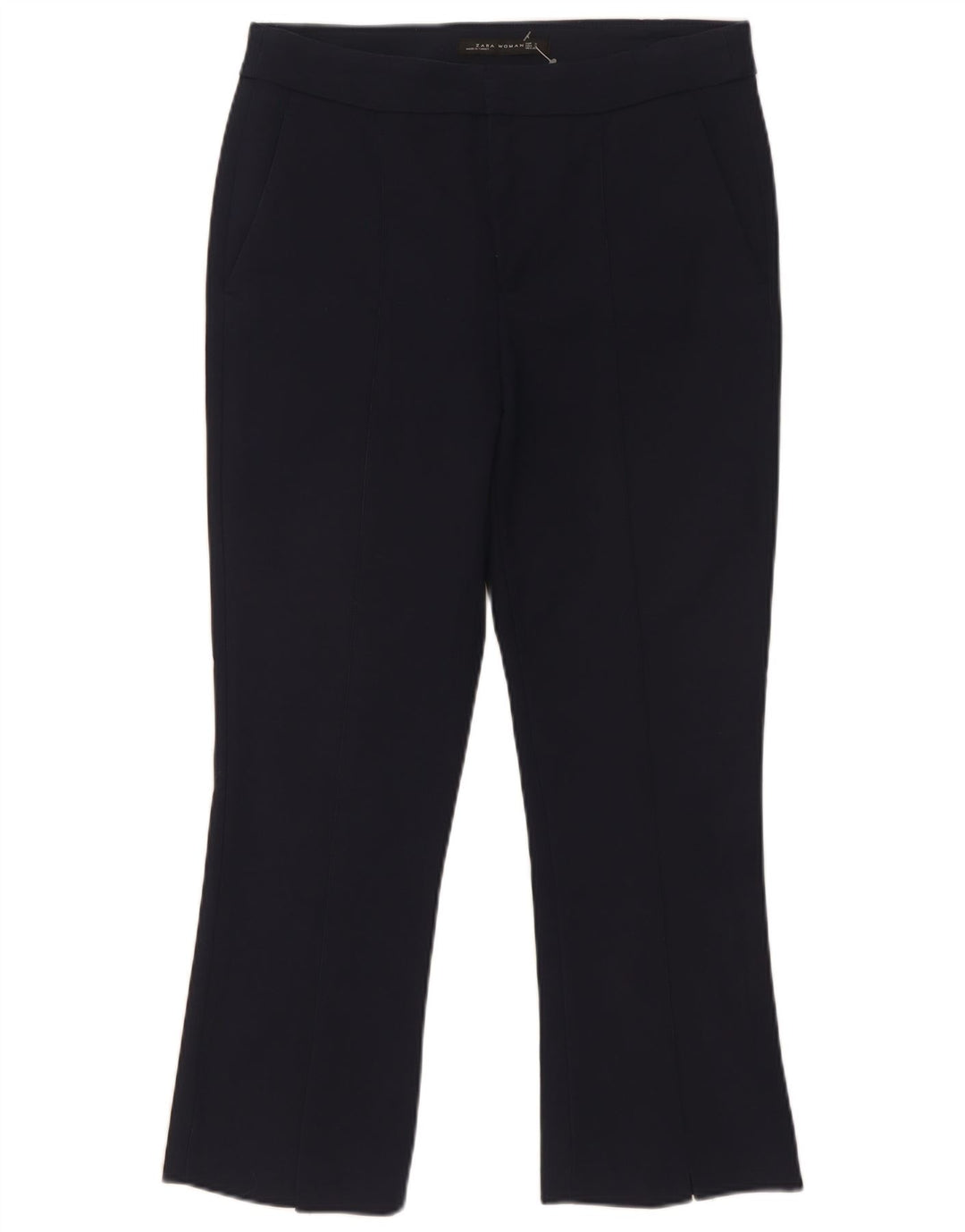 Zara Mujer Pantalón Chino Bootcut Pequeño W29 L26 Azul Marino