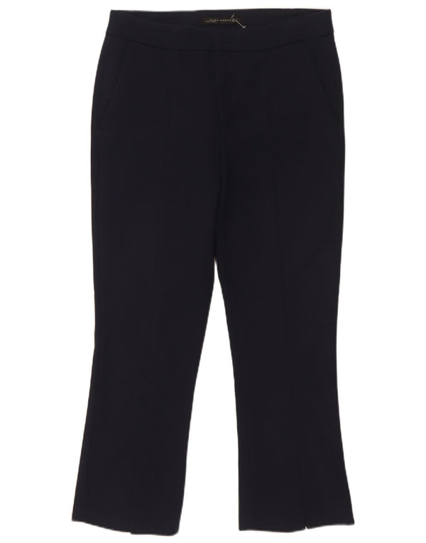 Zara Mujer Pantalón Chino Bootcut Pequeño W29 L26 Azul Marino