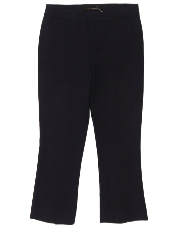 Zara Mujer Pantalón Chino Bootcut Pequeño W29 L26 Azul Marino