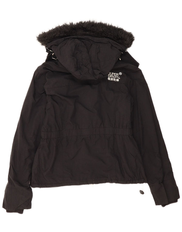 Superdry Chaqueta Cortavientos Con Capucha Para Mujer UK 46 Grande Poliéster Negro