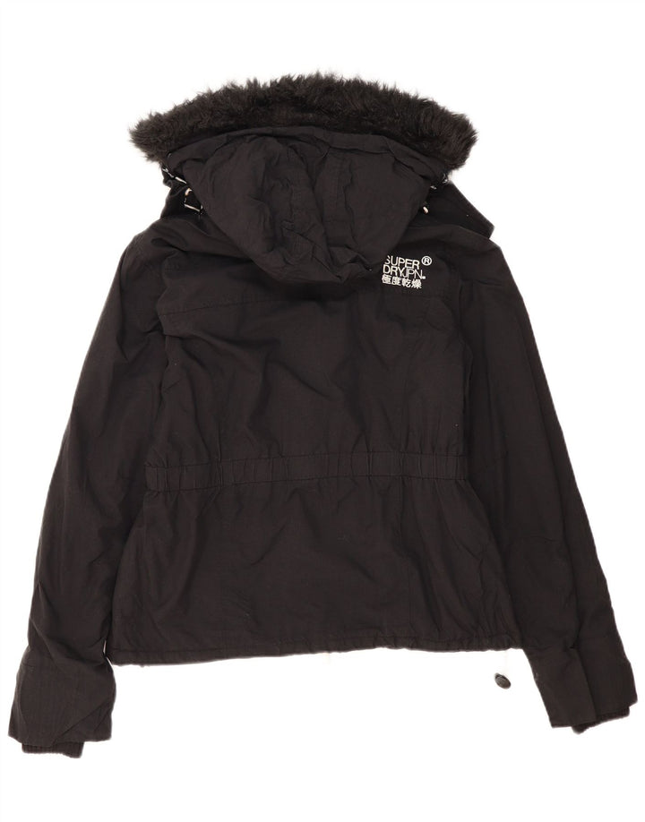 Superdry Chaqueta Cortavientos Con Capucha Para Mujer UK 46 Grande Poliéster Negro