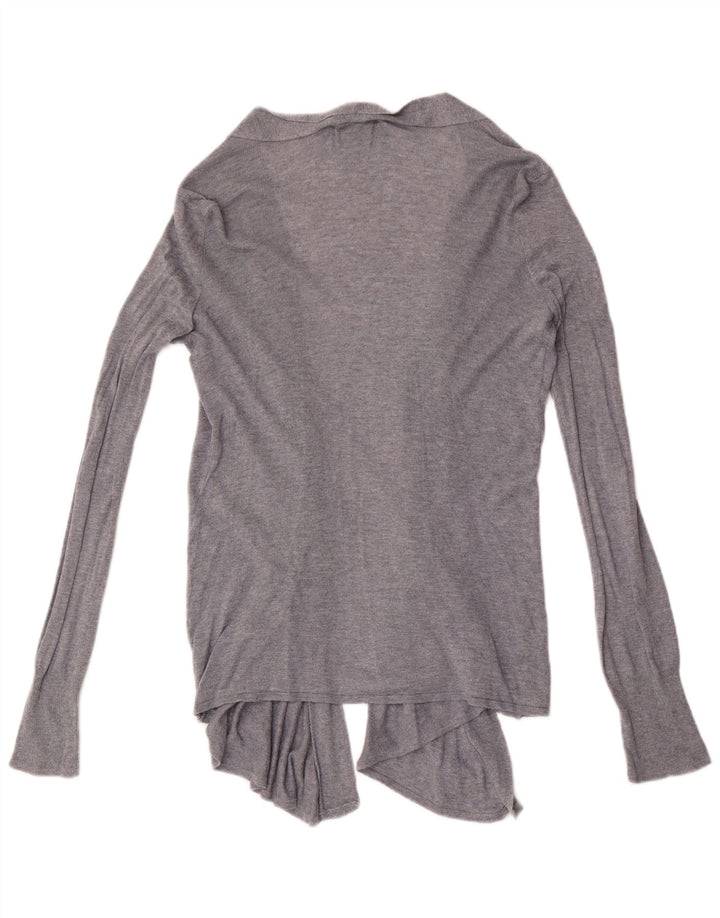 Zara Mujer Cárdigan Abierto Suéter UK 42 Gris Medio
