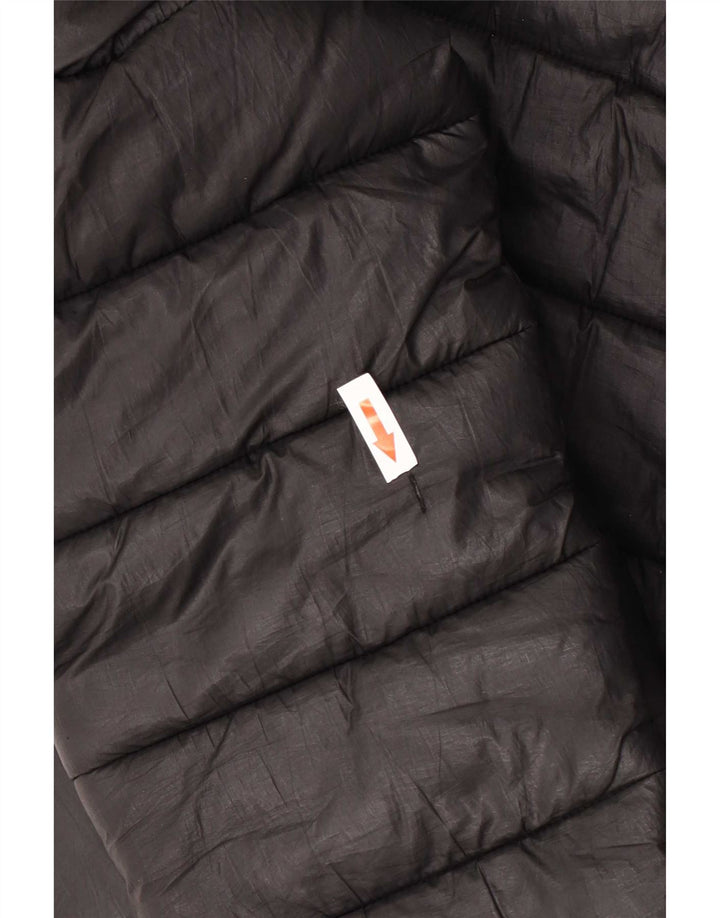 Champion Chaqueta Acolchada Con Capucha Para Mujer UK 42 Mediana Poliéster Negro
