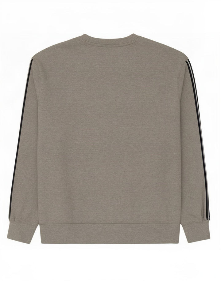 Jack Wills Hombre Sudadera Estampada Jersey De Algodón Gris Color Block Grande
