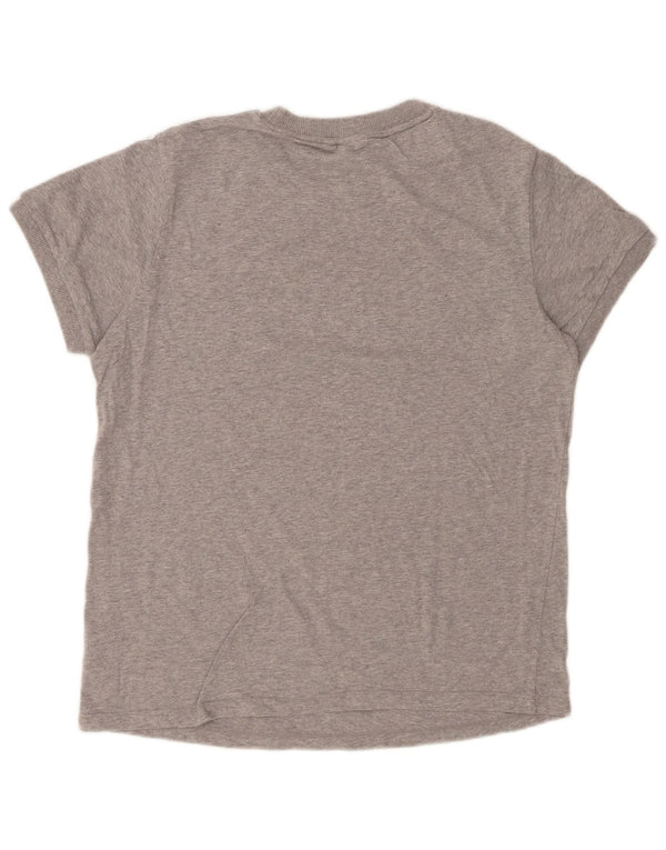 ADIDAS Camiseta para mujer Top UK 12 Algodón moteado gris medio