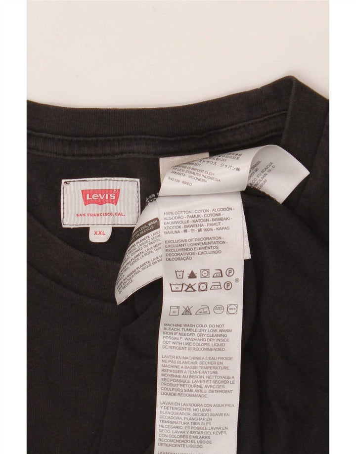 Levi's Camiseta para hombre Top 2XL Algodón negro
