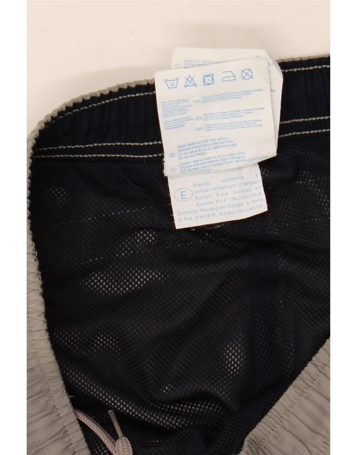 Champion Pantalones De Chándal Para Hombre Grande Gris Colorblock Poliéster