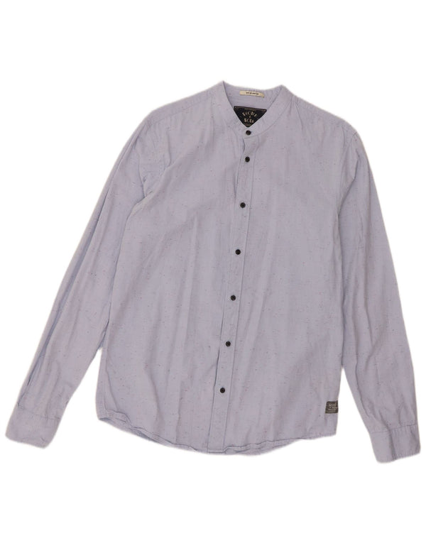 Camisa Scotch & Soda Hombre Algodón Moteado Azul Medio