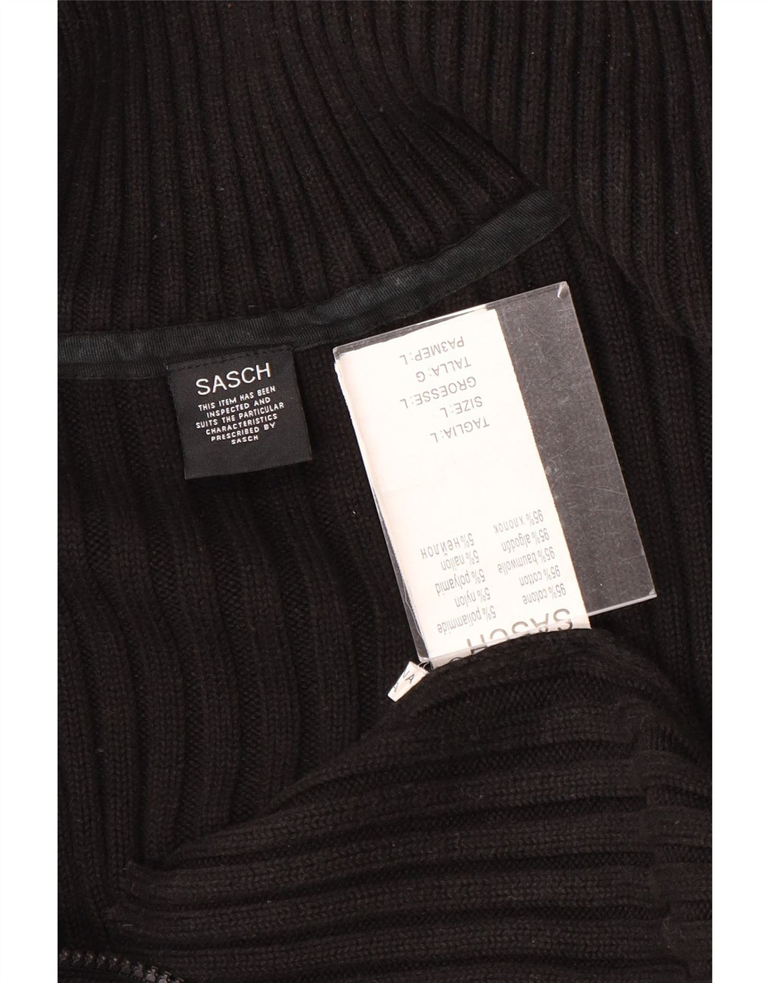 Sasch - Cárdigan para mujer, talla 40, talla grande, algodón negro