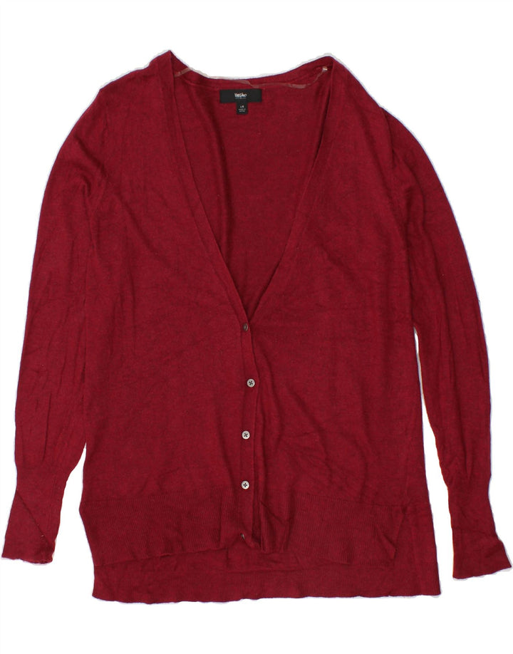 MOSSIMO Womens Cardigan Sweater UK 16 Large Maroon Nylon Vintage Mossimo and Second-Hand Mossimo from Messina Hembry 