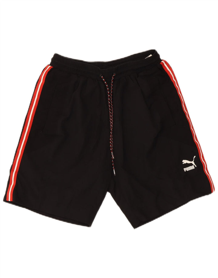 Puma Pantalones cortos deportivos para hombre pequeño poliéster negro