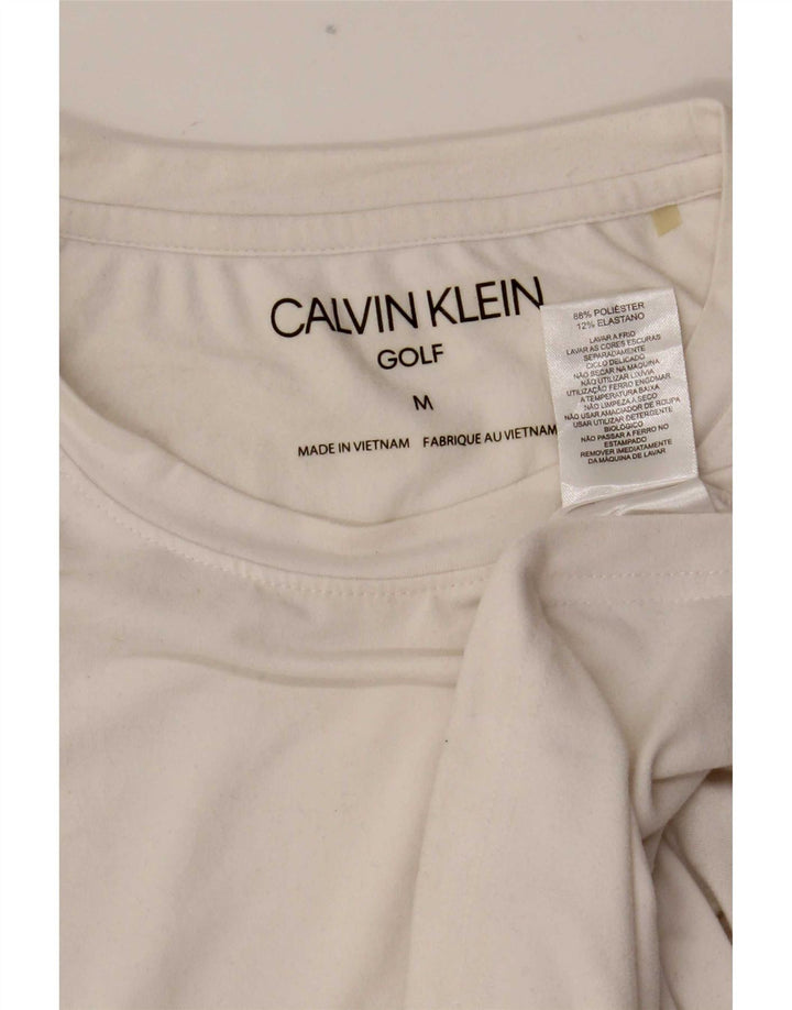Camiseta Calvin Klein Hombre Top Mediano Poliéster Blanco