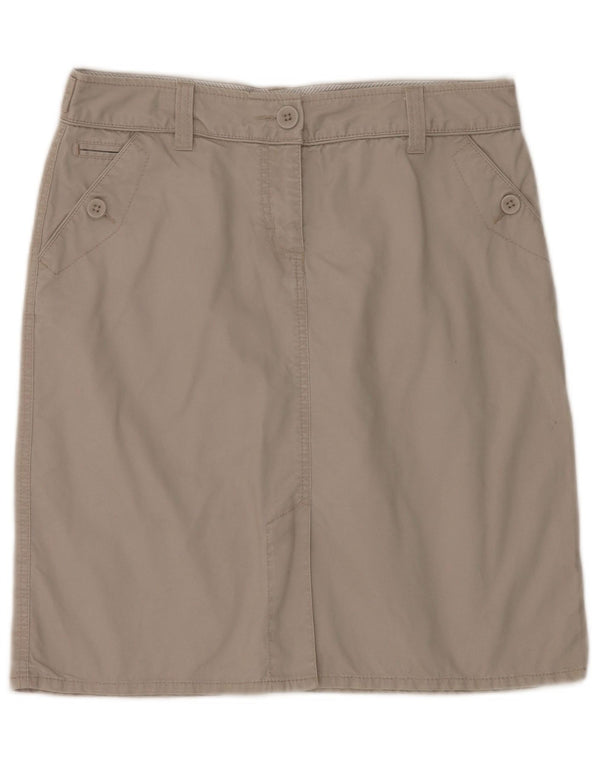 Marks & Spencer Falda lápiz para mujer UK 12 Medium W32 Algodón beige