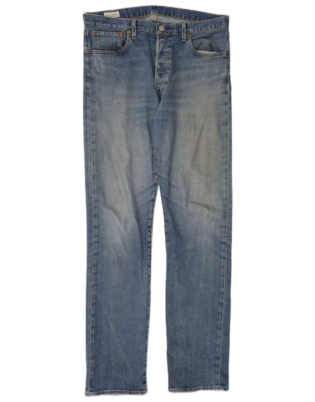 LEVI'S Jeans rectos 501 para hombre W33 L34 Algodón azul