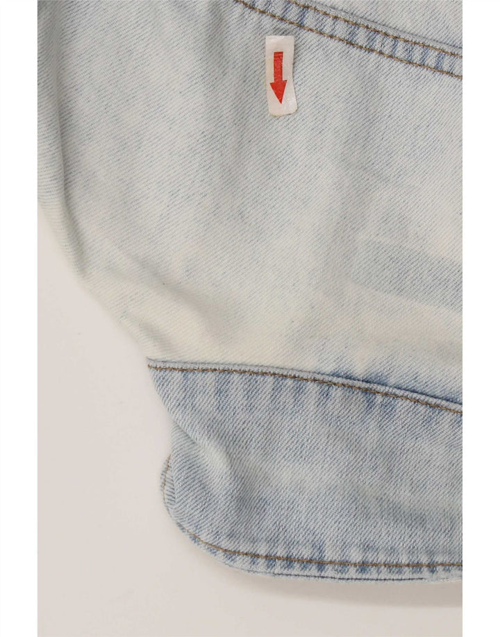 Topshop Chaqueta vaquera para mujer UK 10 Small Blue Cotton