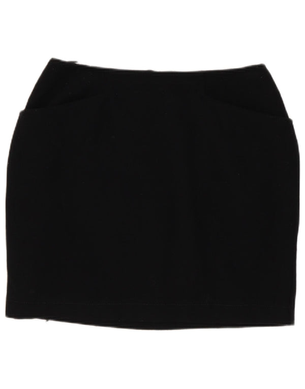 Marella Minifalda para Mujer UK 10 Small W26 Lana Negra