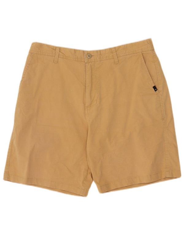 Quiksilver Pantalones cortos chinos de ajuste relajado para hombre pequeño W30 algodón beige