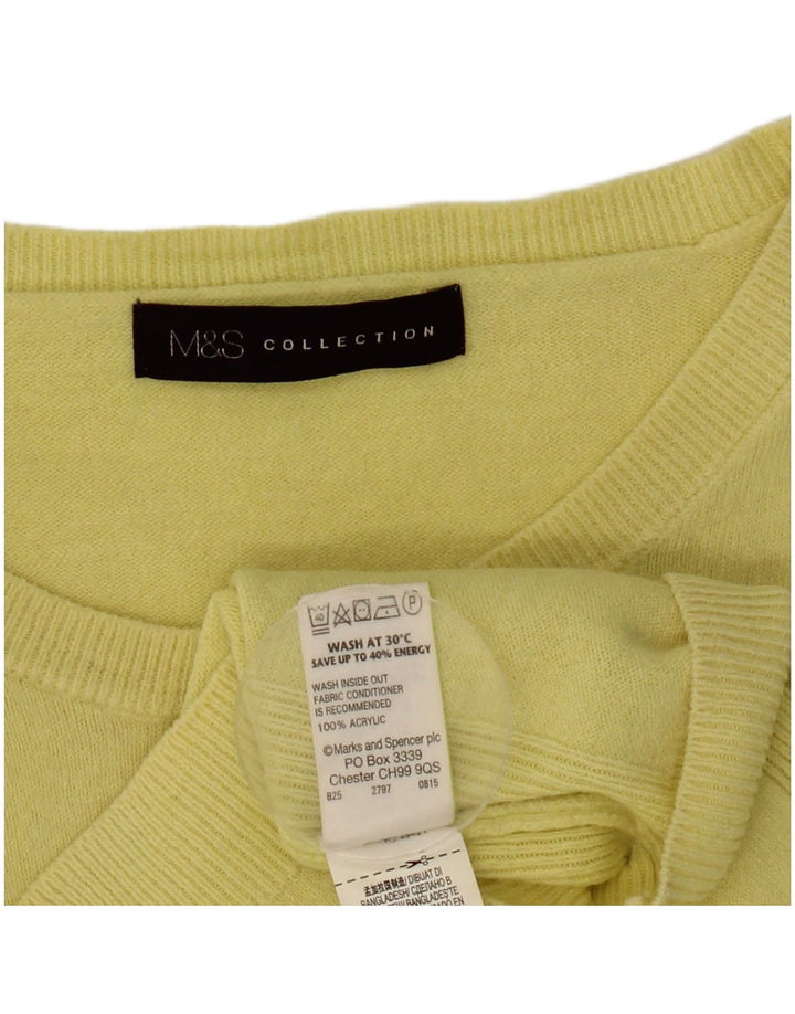 Marks & Spencer - Jersey de cuello redondo para mujer, talla 40, color amarillo mediano