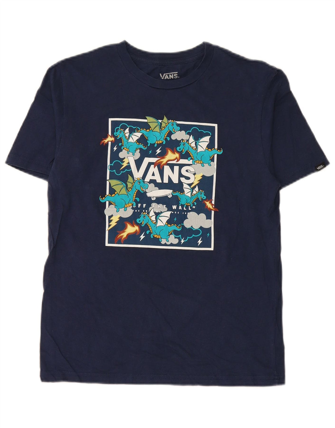 VANS Camiseta gráfica de ajuste clásico para niños 12-13 años Grande Azul marino