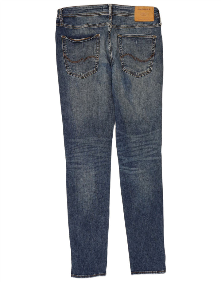 JACK & JONES Vaqueros ajustados para hombre W32 L32 Poliéster azul