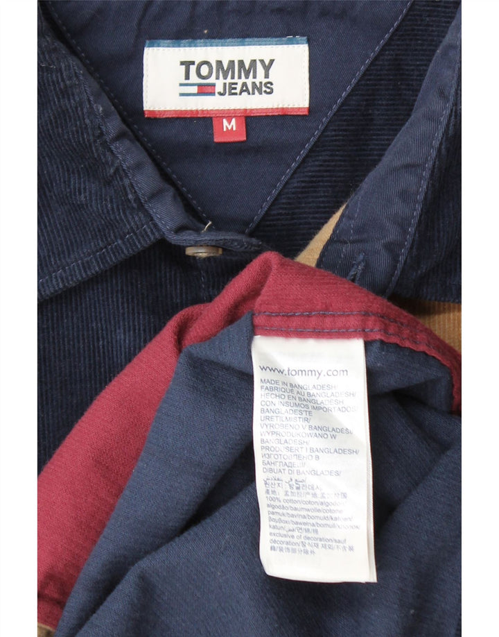TOMMY HILFIGER Camisa de pana mediana de algodón multicolor con bloques de color