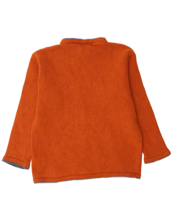 Irelands Eye Jersey de cuello redondo para mujer UK 20 2XL Lana naranja