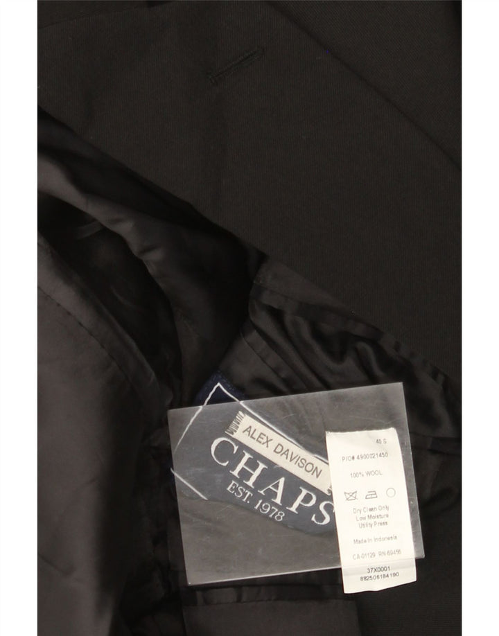 CHAPS Chaqueta tipo blazer de 2 botones para hombre UK 40 Large Black Wool