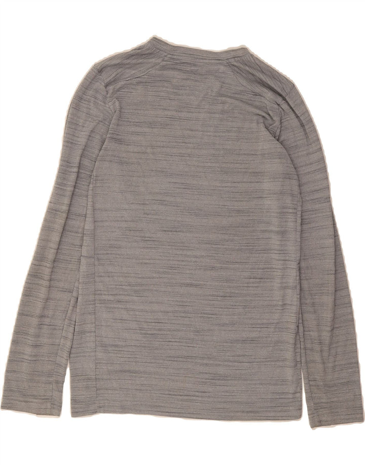 NIKE Mens Dri Fit Top Long Sleeve Small Grey Pinstripe Polyester Vintage Nike and Second-Hand Nike from Messina Hembry 