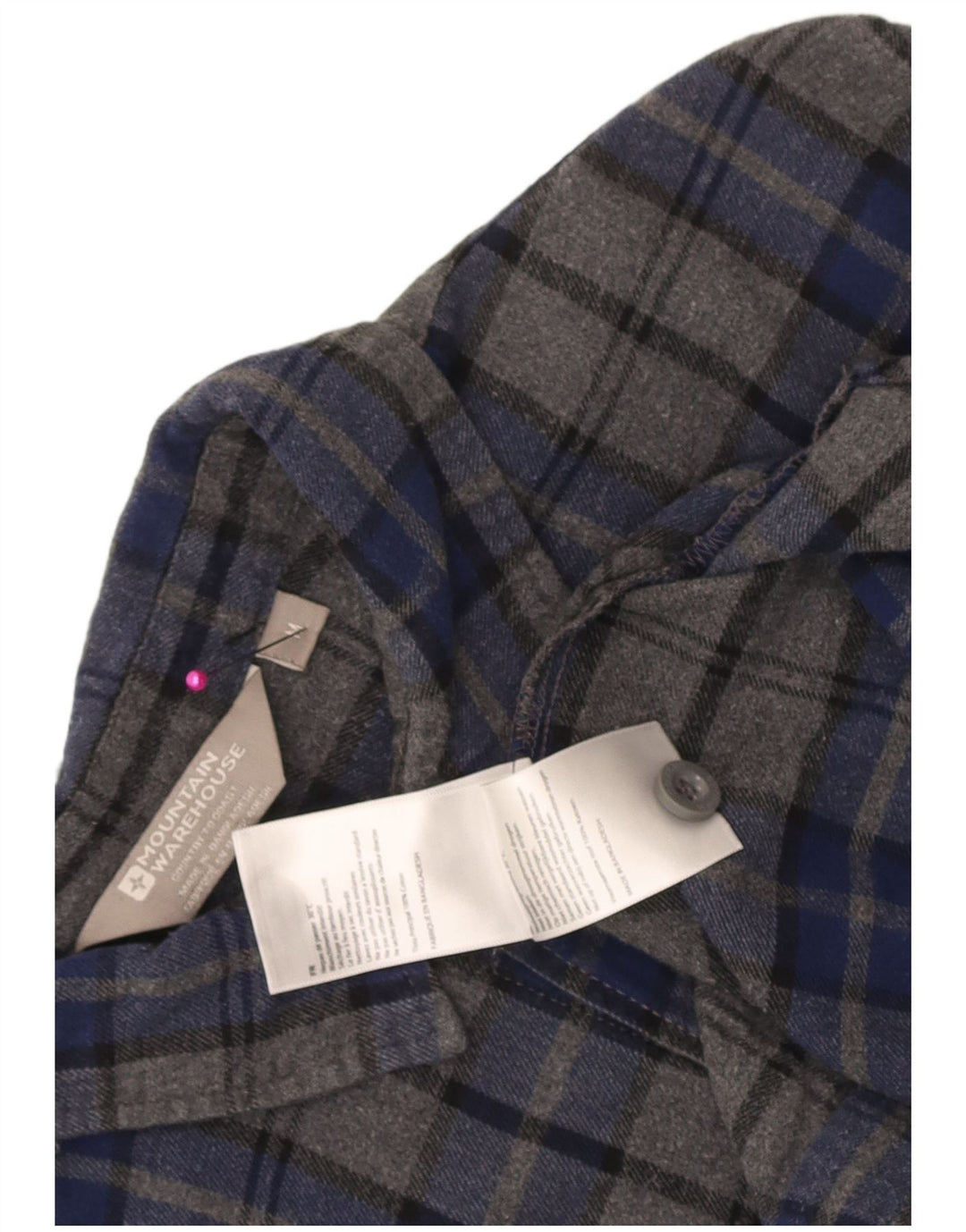 Camisa de franela para hombre de Mountain Warehouse Algodón a cuadros gris medio
