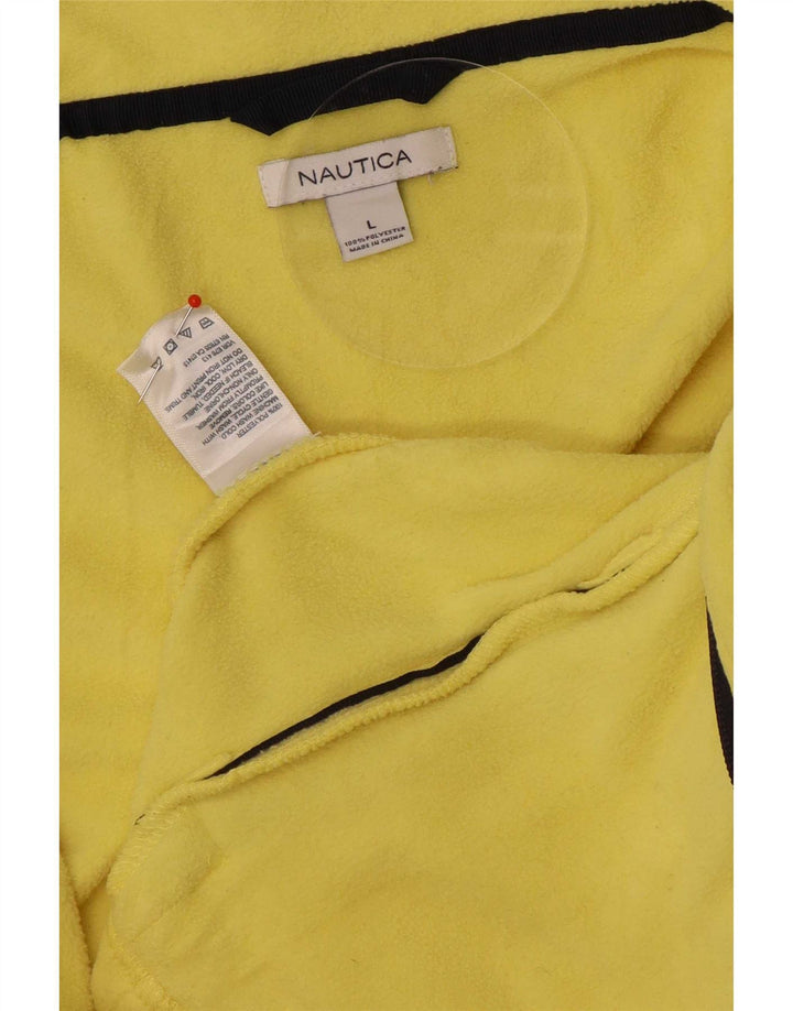Nautica Chaqueta polar para mujer UK 46 Poliéster amarillo grande