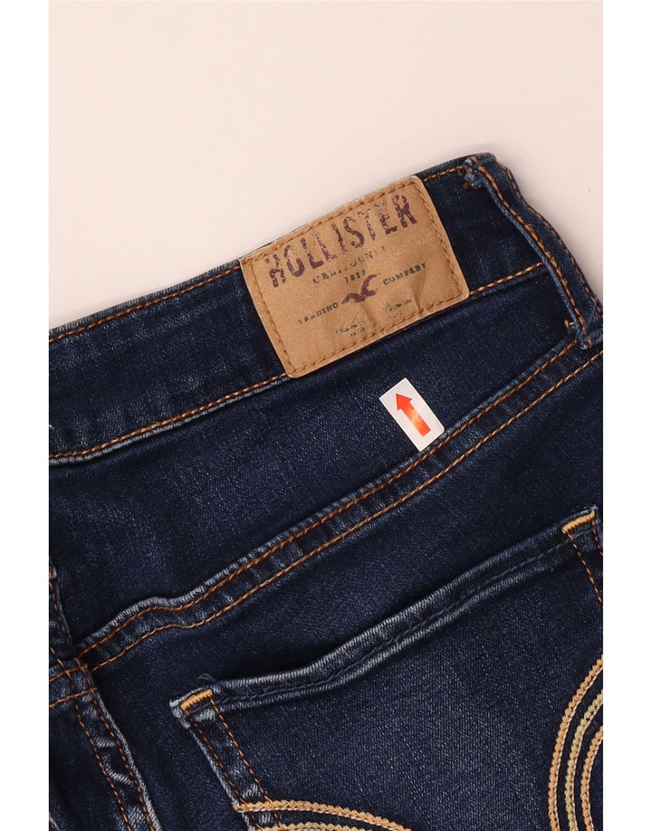 HOLLISTER Jeans ajustados desgastados para mujer US 3 XS W26 L31 Algodón azul