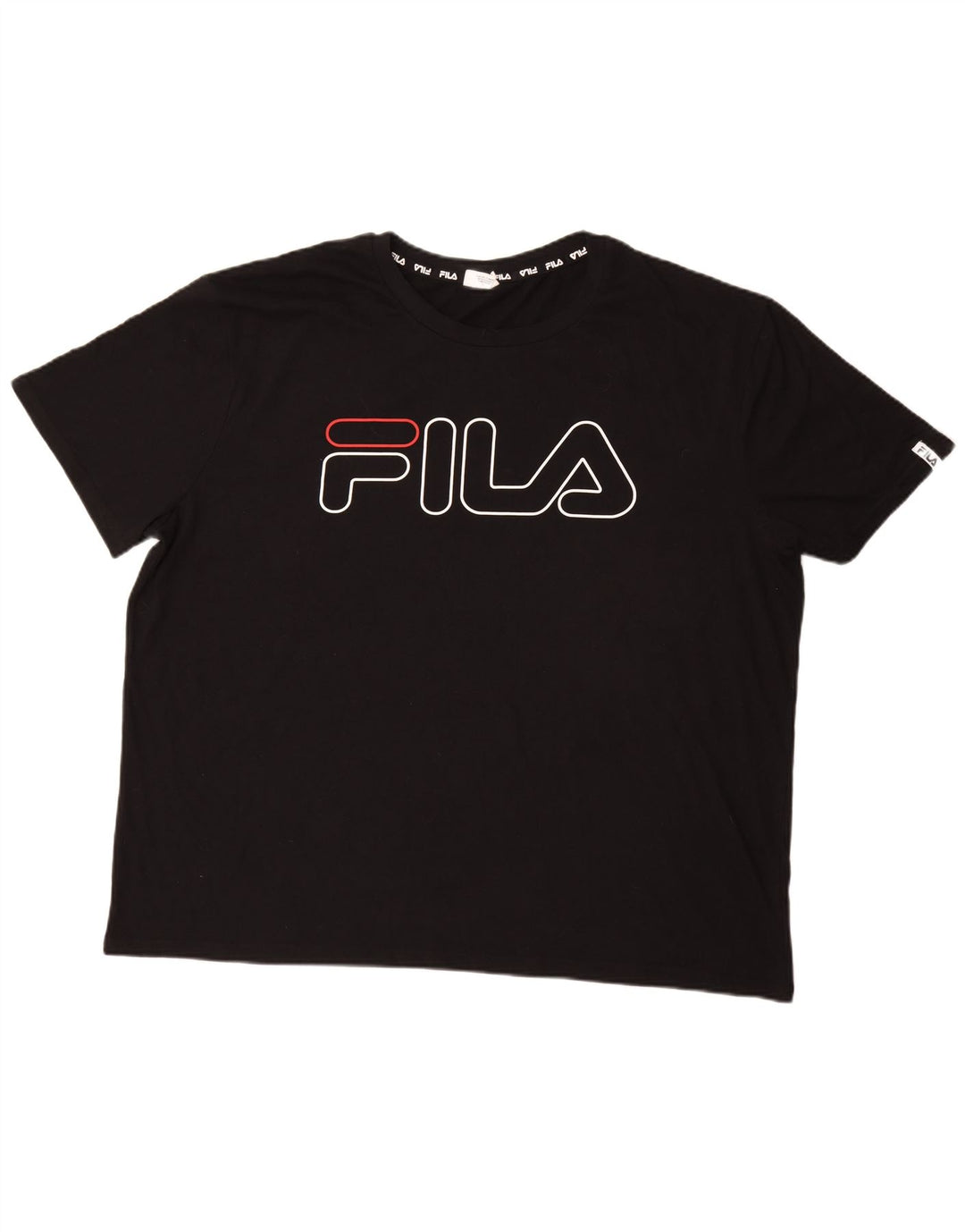Fila Camiseta gráfica para hombre Top 4XL Poliéster negro