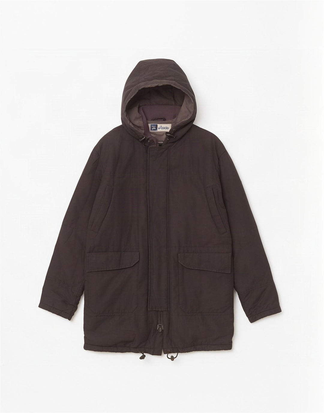 Asics - Parka con capucha para hombre, talla 40, color negro