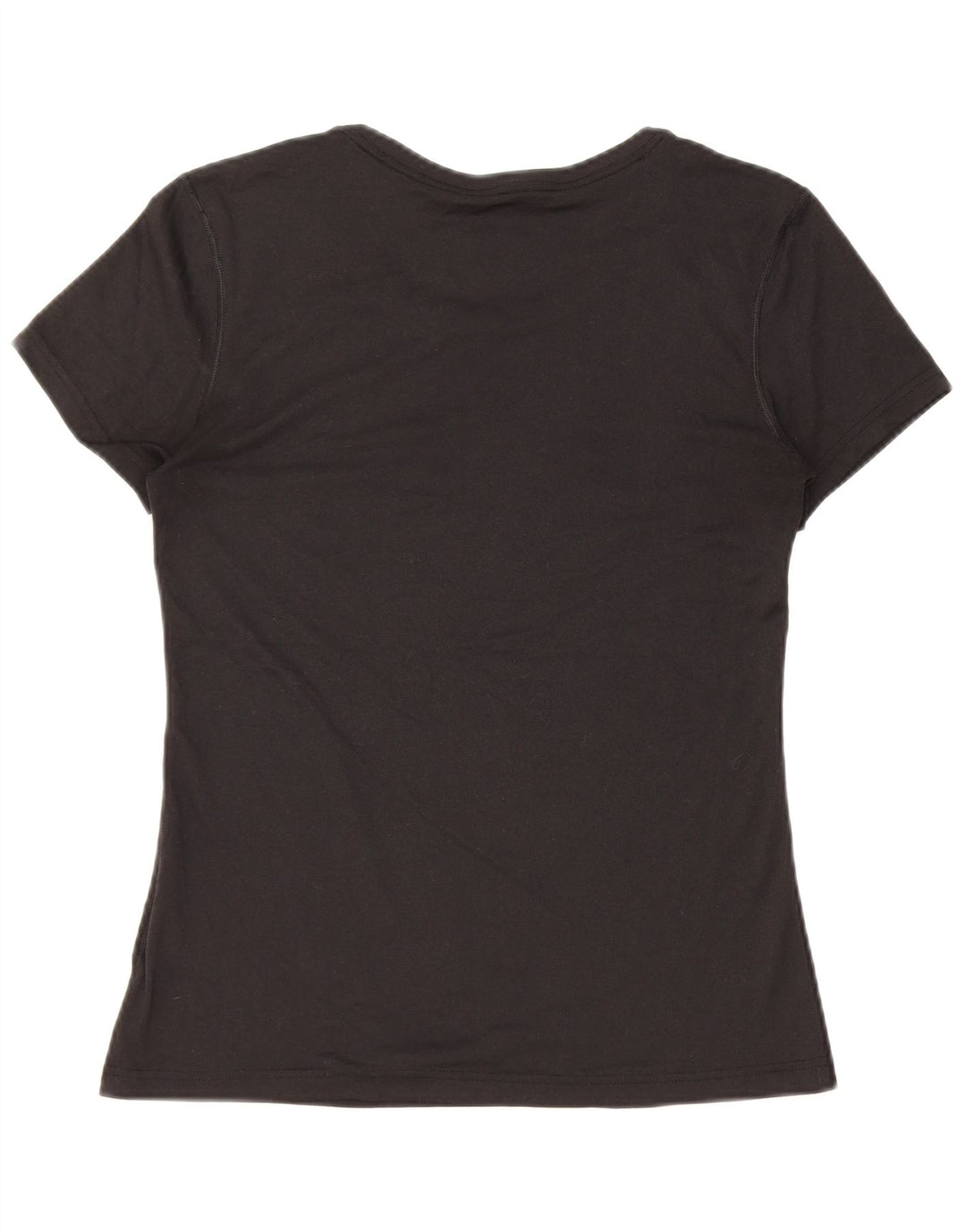 NIKE Mujer Dri Fit Camiseta Top UK 10 Small Negro Poliéster