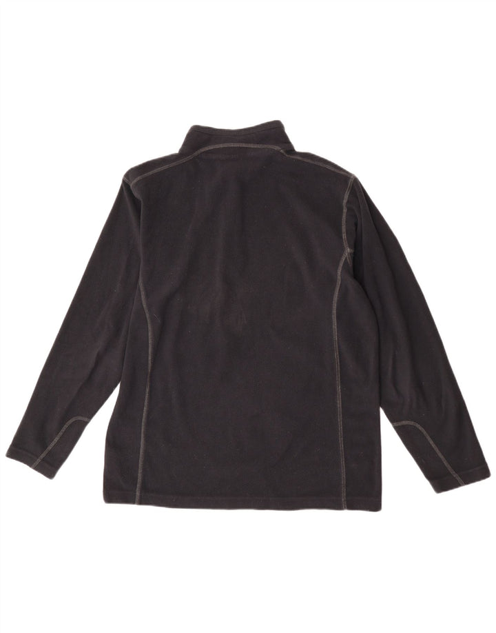 Columbia Jersey de forro polar con cuello y cremallera para hombre Poliéster negro mediano