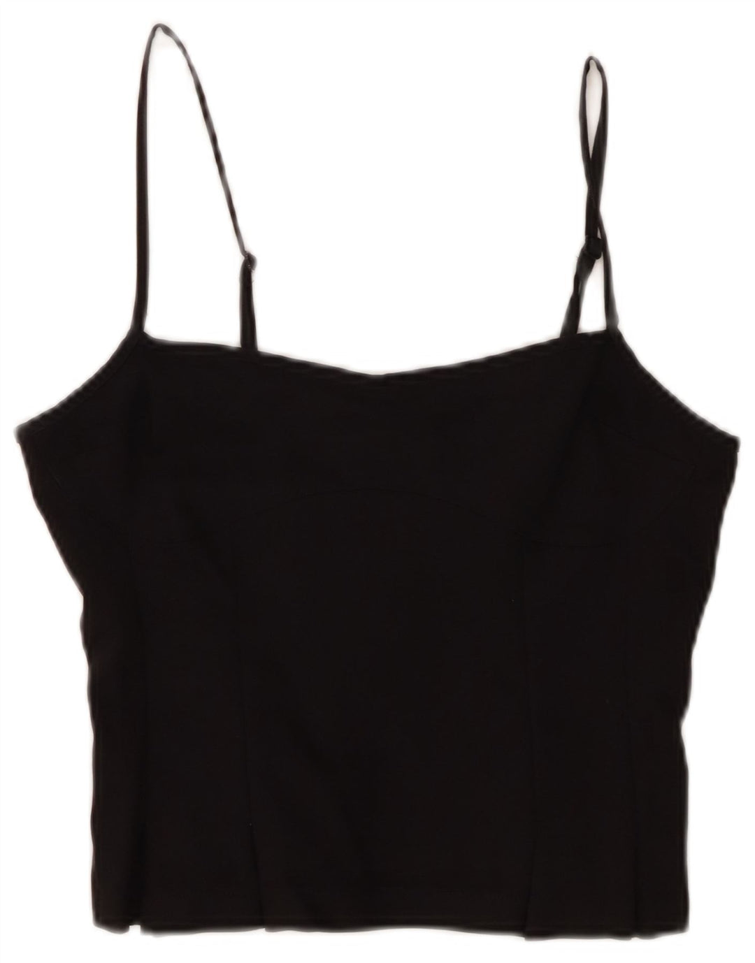 Peachy Den Top corto de tirantes para mujer UK 40 Mediano Algodón negro