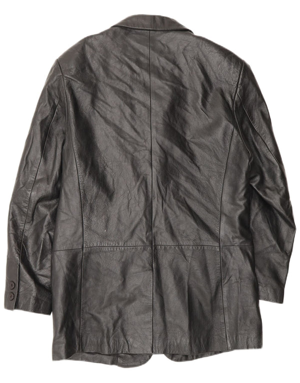 Conbipel Abrigo de cuero para hombre IT 46 Small Cuero negro