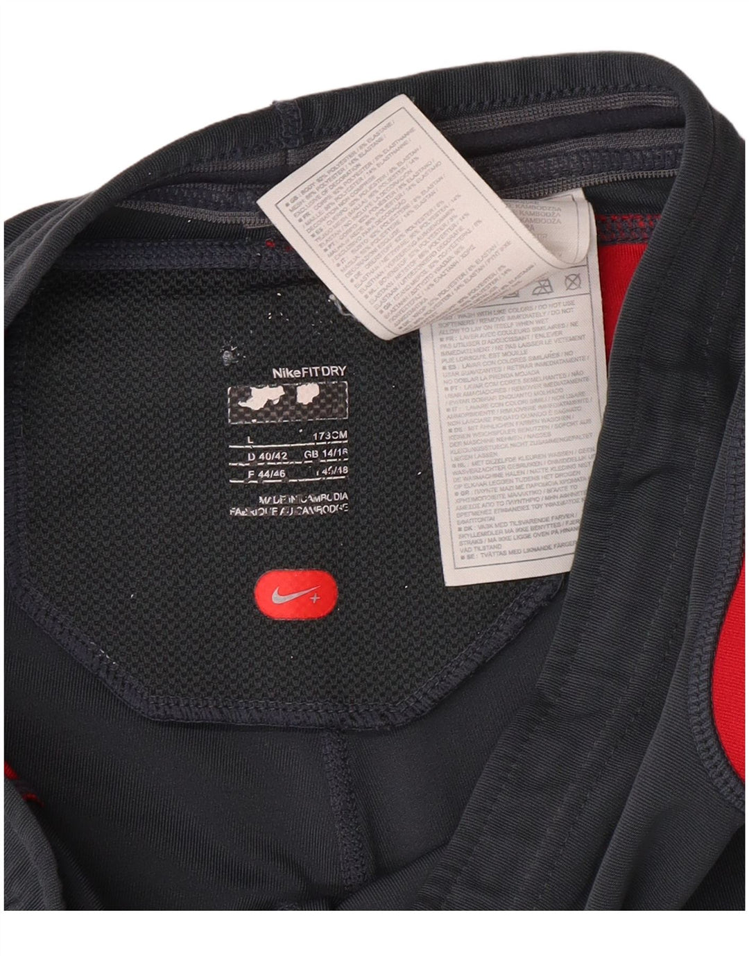 NIKE Bermudas deportivas para mujer UK 14/16 Large Gris Colorblock