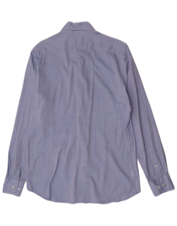 Camisa Massimo Dutti Hombre EU 40 15 1/2 Azul Medio Algodón
