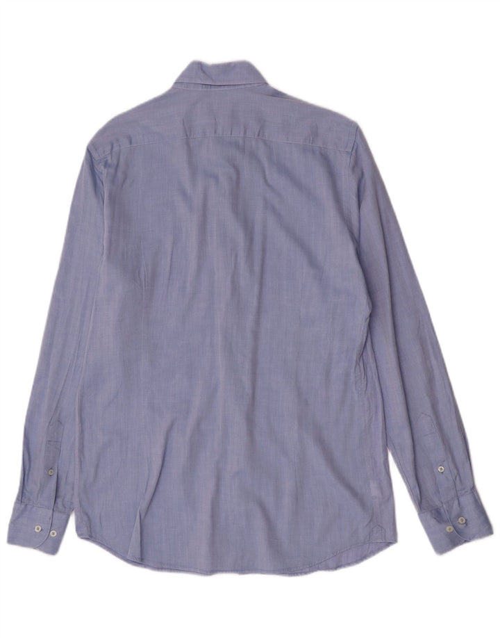 Camisa Massimo Dutti Hombre EU 40 15 1/2 Azul Medio Algodón