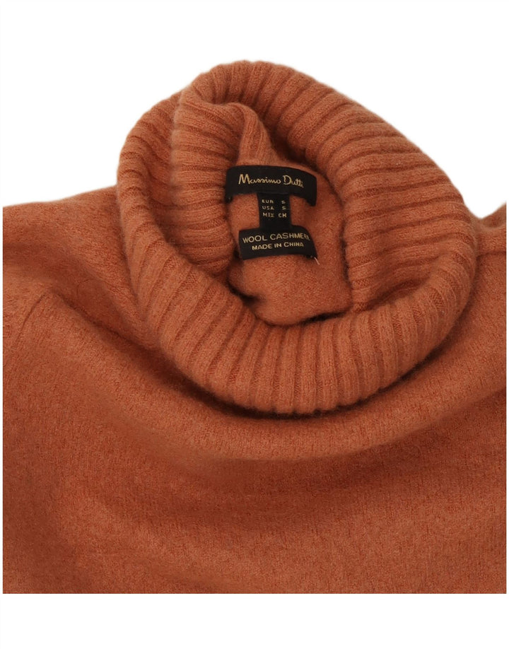 Massimo Dutti Jersey Niña Cuello Vuelto 7-8 Años Small Marrón Lana