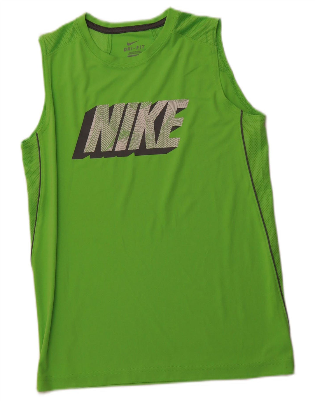 NIKE Camiseta sin mangas Dri Fit para niños, talla grande, verde, 12-13 años